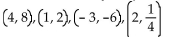 Fill in the missing coordinate in each ordered pair so that the pair is a solution to the given equation. -  A)    B)    C)    D)   