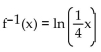 Find the inverse of the function. -  A)    B)    C)    D)   