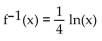 Find the inverse of the function. -  A)    B)    C)    D)   