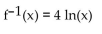 Find the inverse of the function. -  A)    B)    C)    D)   