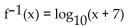 Find the inverse of the function. -  A)    B)    C)    D)   