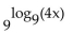 Simplify the expression. -  A)  1 B)  9 C)    D)  4x