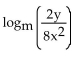 Rewrite the expression as a single logarithm. -  A)    B)    C)    D)   