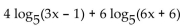 Rewrite the expression as a single logarithm. -  A)    B)    C)    D)   