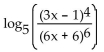 Rewrite the expression as a single logarithm. -  A)    B)    C)    D)   