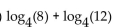 Rewrite the expression as a single logarithm. -  A)    B)    C)    D)   