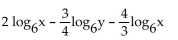 Rewrite the expression as a single logarithm. -  A)    B)    C)    D)   