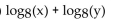 Rewrite the expression as a sum or difference of logarithms or multiples of logarithms. -  A)    B)    C)    D)   