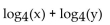 Rewrite the expression as a sum or difference of logarithms or multiples of logarithms. -  A)    B)    C)    D)   