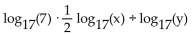 Rewrite the expression as a sum or difference of logarithms or multiples of logarithms. -  A)    B)    C)    D)   