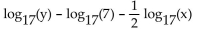 Rewrite the expression as a sum or difference of logarithms or multiples of logarithms. -  A)    B)    C)    D)   