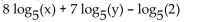 Rewrite the expression as a sum or difference of logarithms or multiples of logarithms. -  A)    B)    C)    D)   