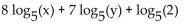 Rewrite the expression as a sum or difference of logarithms or multiples of logarithms. -  A)    B)    C)    D)   