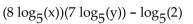 Rewrite the expression as a sum or difference of logarithms or multiples of logarithms. -  A)    B)    C)    D)   