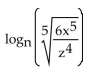 Rewrite the expression as a sum or difference of logarithms or multiples of logarithms. -  A)    B)    C)    D)   