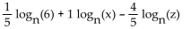 Rewrite the expression as a sum or difference of logarithms or multiples of logarithms. -  A)    B)    C)    D)   