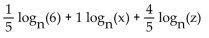Rewrite the expression as a sum or difference of logarithms or multiples of logarithms. -  A)    B)    C)    D)   