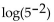 Rewrite the expression in terms of log(2)  and log(5) . -  A)  log(-10)  B)    C)  5 log(-2)  D)  -2 log(5) 