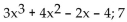 Use ordinary division of polynomials to find the quotient and remainder when the first polynomial is divided by the second. -  A)    B)    C)    D)   