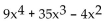 Use the factor theorem to decide whether or not the second polynomial is a factor of the first. -  + x + 4; x + 4 A)  No B)  Yes