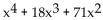 Find all of the real and imaginary zeros for the polynomial function. -f(x)  =   - 18x - 72 A)  -12, -6, 1, 1 B)  -1, 1, 6, 12 C)  -6, -1, 1, 12 D)  -12, -6, -1, 1