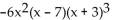 Find all of the real and imaginary roots, stating the multiplicity of each. -f(x)  = -   A)  -3 with multiplicity 30 with multiplicity 27 with multiplicity 1 B)  -3 with multiplicity 13 with multiplicity 17 with multiplicity 1 C)  -3 with multiplicity 30 with multiplicity 23 with multiplicity 17 with multiplicity 1 D)  -3 with multiplicity 37 with multiplicity 1
