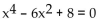 Find all of the real and imaginary roots, stating the multiplicity of each. -  A)  4 with multiplicity 12 with multiplicity 1 B)    with multiplicity 1 C)    with multiplicity 1   with multiplicity 1 D)    with multiplicity 1   with multiplicity 1