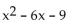 Find the product. -(x - 3i) (x + 3i)  A)    B)    C)    D)   