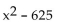 Find the product. -(x - 25i) (x + 25i)  A)    B)    C)    D)   