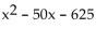 Find the product. -(x - 25i) (x + 25i)  A)    B)    C)    D)   