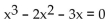 Find a polynomial equation with real coefficients that has the given roots. -0, -1, 3 A)    B)    C)    D)   