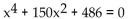 Find a polynomial equation with real coefficients that has the given roots. -9   A)    B)    C)    D)   