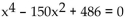 Find a polynomial equation with real coefficients that has the given roots. -9   A)    B)    C)    D)   