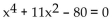 Find a polynomial equation with real coefficients that has the given roots. -  A)    B)    C)    D)   