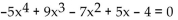 Use Descartes's rule of signs to discuss the possibilities for the roots of the equation. Do not solve the equation. --   A)    B)    C)    D)   