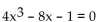 Use the theorem on bounds to establish the best integral bounds for the roots of the equation. -  A)  -1 < x < 4 B)  -2 < x < 2 C)  -3 < x < 1 D)  -1 < x < 1