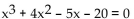 Use the rational zero theorem, Descartes's rule of signs, and the theorem on bounds as aids in finding all real and imaginary roots to the equation. -  A)    , multiplicity 2;   , multiplicity 2 B)    C)    , multiplicity 2; -5 D)  -4, -5, 5