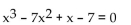 Use the rational zero theorem, Descartes's rule of signs, and the theorem on bounds as aids in finding all real and imaginary roots to the equation. -  A)  -1, 1, 7 B)  -7, -i, i C)  -7, 7, i D)  7, -i, i