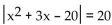 Solve the absolute value equation. -  A)  {-5, 8} B)  {-3, 0} C)  {-8, -3, 0, 5} D)  {-8, 5}