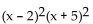 Describe the behavior of the function's graph at its x-intercepts. -f(x)  =   A)  Does not cross at (2, 0)  or (-5, 0)  B)  Crosses at (5, 0)  but not at (-2, 0)  C)  Crosses at (2, 0)  but not at (-5, 0)  D)  Crosses at (2, 0)  and (-5, 0) 