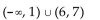 Solve the polynomial inequality. State the solution set using interval notation. -(x - 1) (x - 6) (x - 7)  < 0 A)    B)    C)    D)   