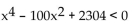 Solve the polynomial inequality. State the solution set using interval notation. -  A)  (-8, 8)  B)    C)    D)   