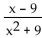 For the given function, find all asymptotes of the type indicated (if there are any) . -f(x)  =   , vertical A)  x = 9 B)  x = 3, x = -3 C)  None D)  x = -9