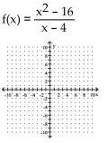 Sketch the graph of the rational function. Note that the function is not in lowest terms. -  A)    B)    C)    D)   