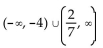 Solve the rational inequality. State the solution set using interval notation. -  A)  No solution B)    C)    D)   