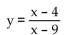 State the solution set to the inequality by reading the graph. -    A)    B)    C)  (4, 9)  D)   