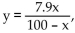 Solve the problem. -Suppose a cost-benefit model is given by   where y is the cost in thousands of dollars for removing x percent of a given pollutant. Find the cost of removing 55% to the nearest dollar. A)  $4345 B)  $7900 C)  $1222 D)  $9655