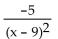 Explain the behavior of the graph of f(x)  as it approaches its vertical asymptote. -f(x)  =   A)    from the left, approaches   from the right B)    from the left, approaches   from the right C)    from the left and the right D)    from the left and the right