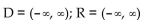 Find the domain and range. -y = 4x - 11 A)    B)    C)    D)   