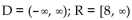 Find the domain and range. -y =   A)    B)    C)    D)   